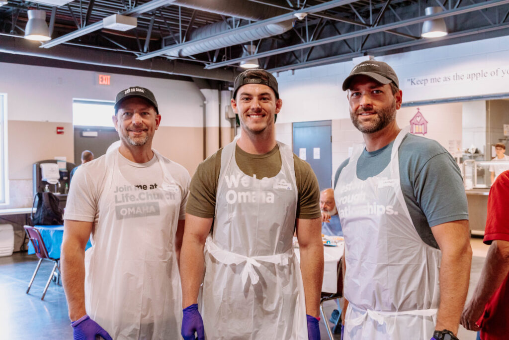 3 volunteers at the mission