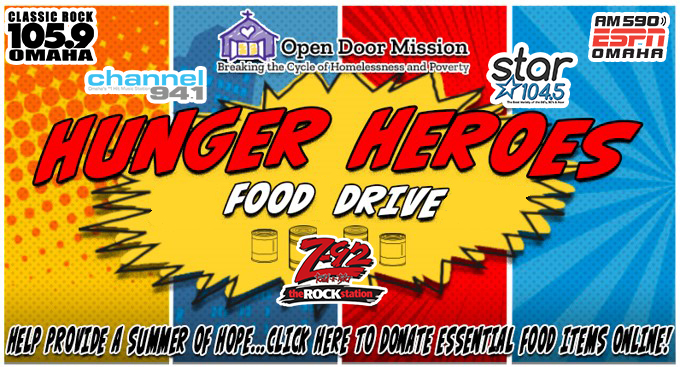 This is the advertizement for Hunger Heros Food Drive.