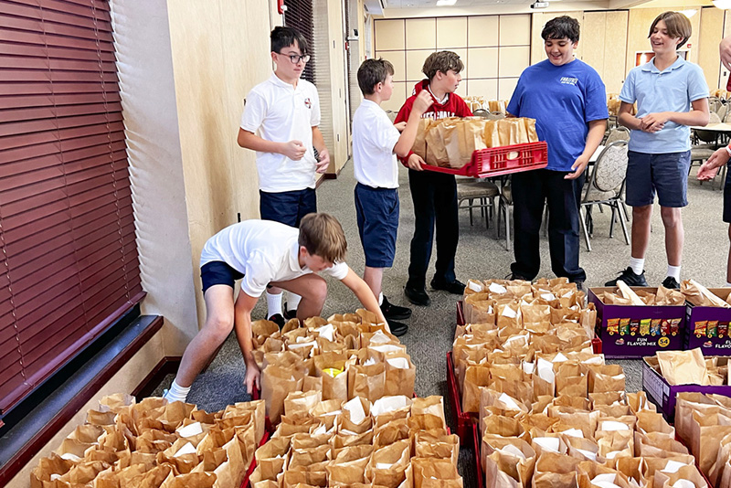 volunteer stuffing envelopes