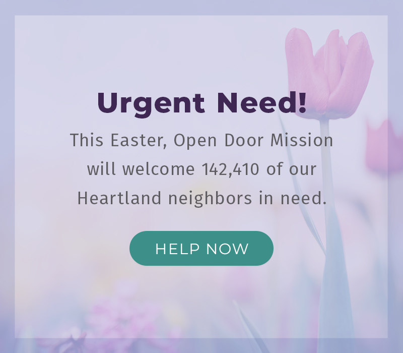 This is an image calling on support because of the "urgent need" this easter. It's a purlpe box with a flower in it.